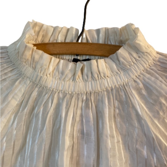 Ann Taylor striped jacquard mock neck top - XS - Picture 5 of 9